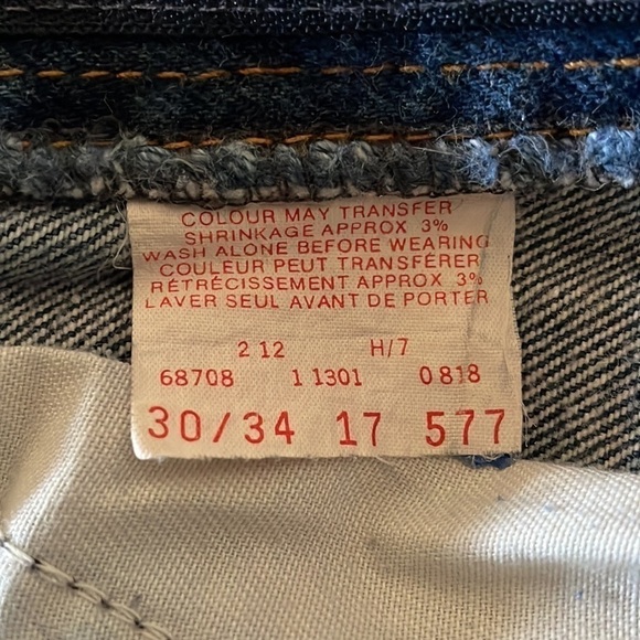 Great Western Garment Jeans Pants Vtg 90s Straight Leg Blue Bootcut Denim Sz 30 - Picture 6 of 9